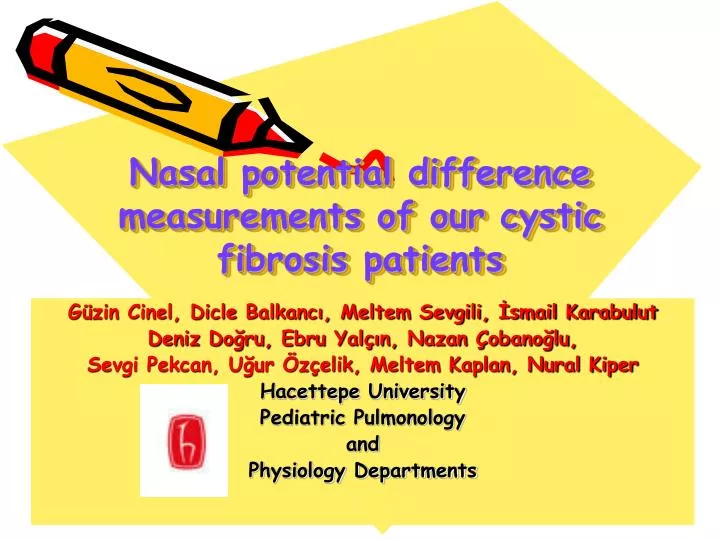 nasal potential difference measurements of our cystic fibrosis patients