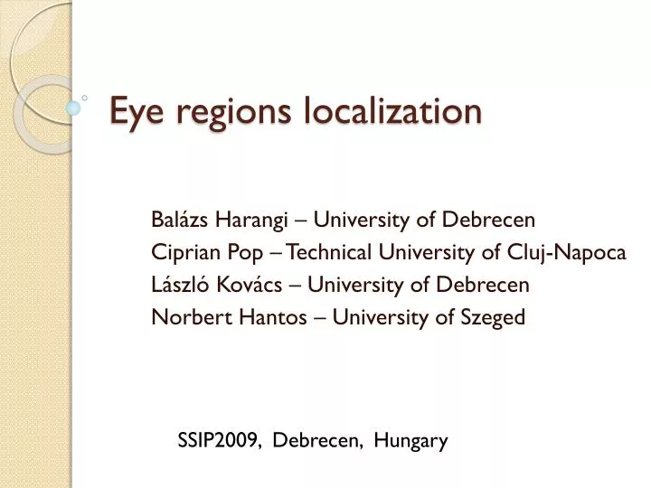 eye regions localization
