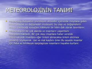 meteoroloj n n tanimi