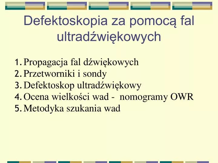 defektoskopia za pomoc fal ultrad wi kowych