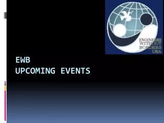 EWB Upcoming Events