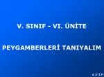 V. SINIF - VI. ÜNİTE PEYGAMBERLERİ TANIYALIM - slide 1