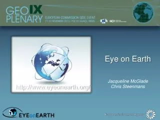 Eye on Earth Jacqueline McGlade Chris Steenmans