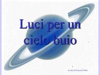 luci per un cielo buio