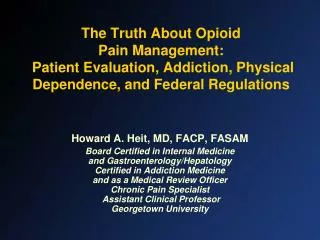 Howard A. Heit, MD, FACP, FASAM