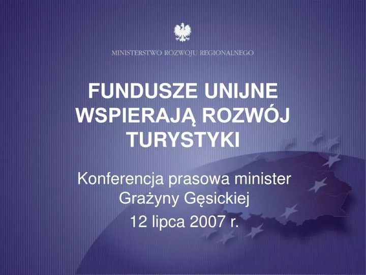 fundusze unijne wspieraj rozw j turystyki