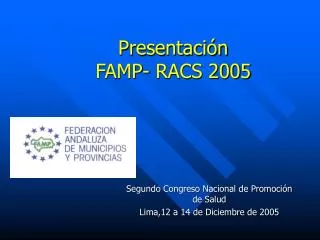presentaci n famp racs 2005