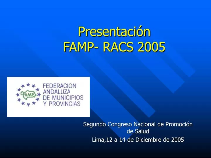 presentaci n famp racs 2005