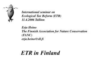ETR in Finland