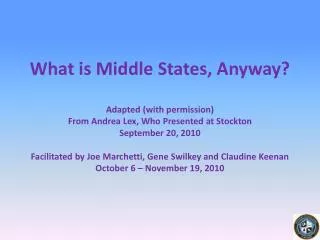 What is Middle States, Anyway?