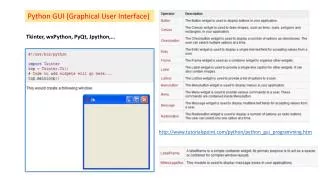 Python GUI (Graphical User Interface)