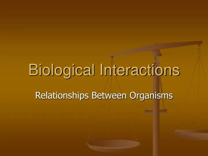 biological interactions