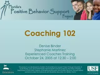 Coaching 102
