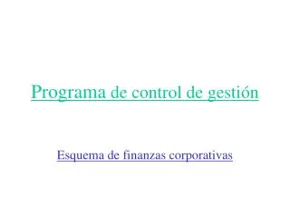 programa de control de gesti n