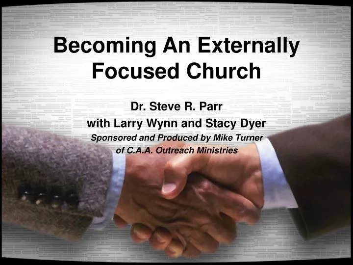 becoming an externally focused church