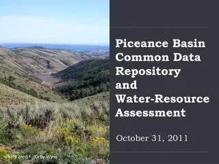 Piceance Basin Common Data Repository and Water-Resource Assessment
