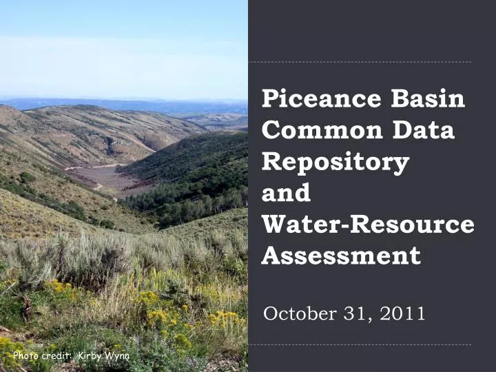 piceance basin common data repository and water resource assessment