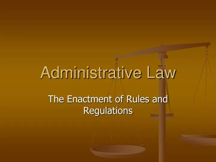 administrative law