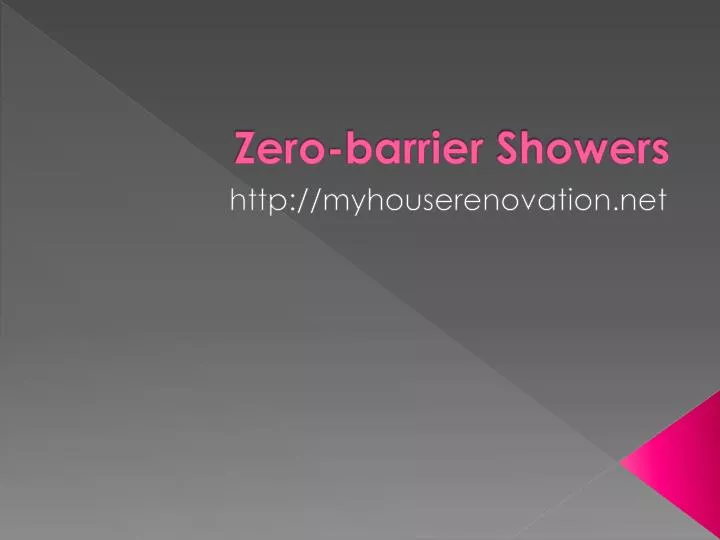 zero barrier showers