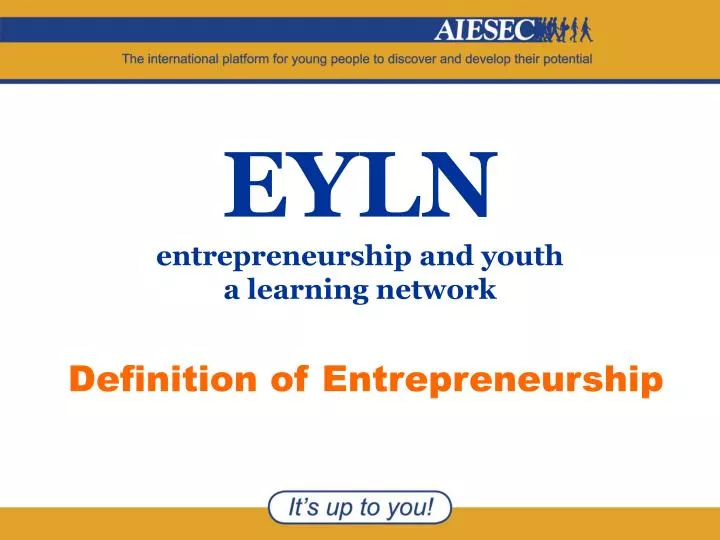 eyln entrepreneurship and youth a learning network