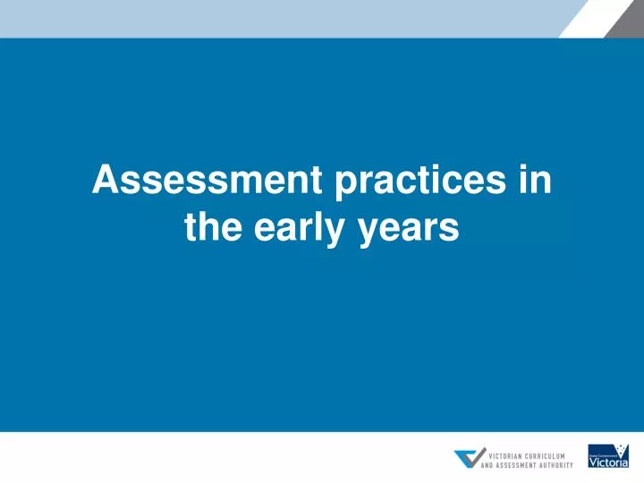 assessment practices in the early years