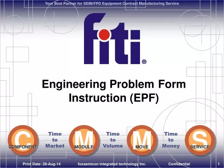 engineering problem form instruction epf