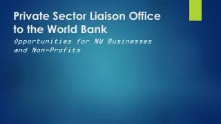 Private Sector Liaison Office to the World Bank