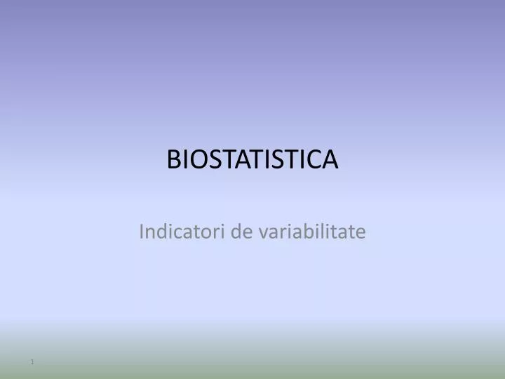 biostatistica