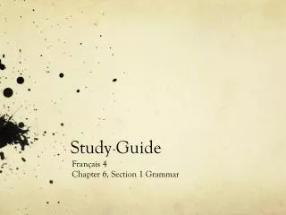 study guide