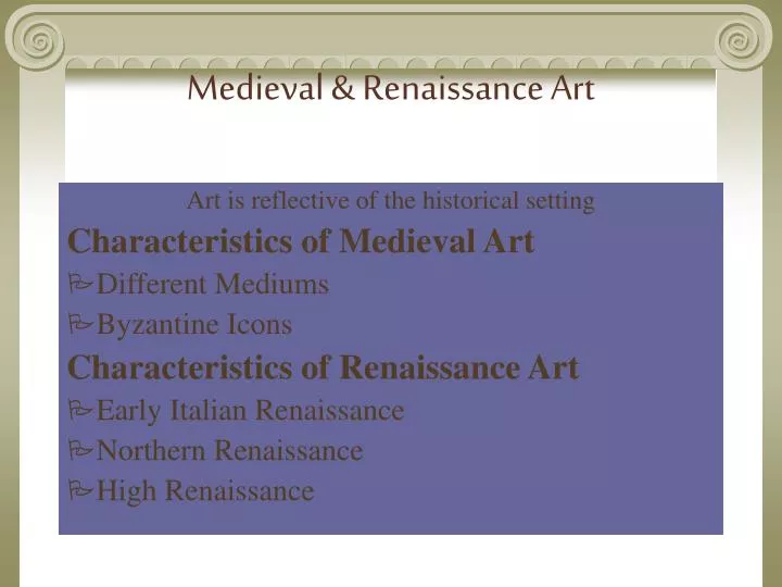 medieval renaissance art