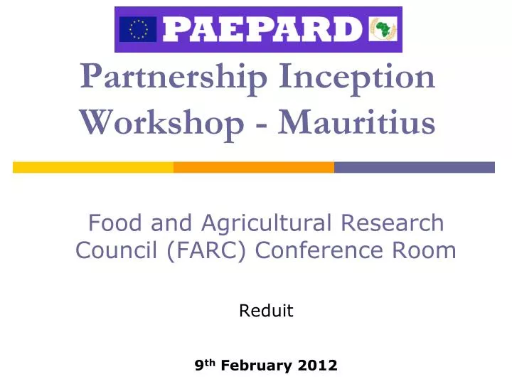 partnership inception workshop mauritius