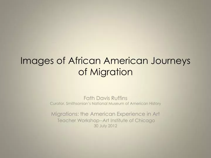 images of african american journeys of migration