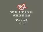 Writing Skills - slide 1
