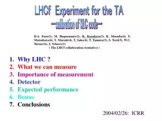 LHCf?Experiment for the TA