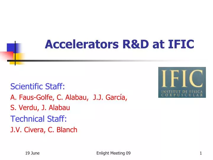 accelerators r d at ific
