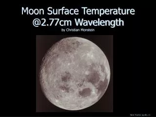 Moon Surface Temperature @2.77cm Wavelength by Christian Monstein
