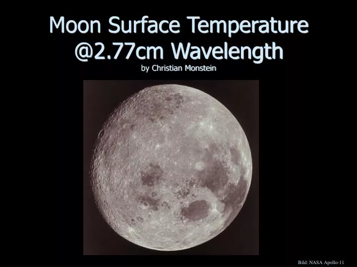 moon surface temperature @2 77cm wavelength by christian monstein