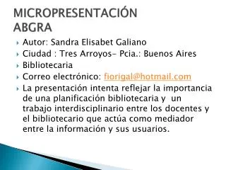 micropresentaci n abgra