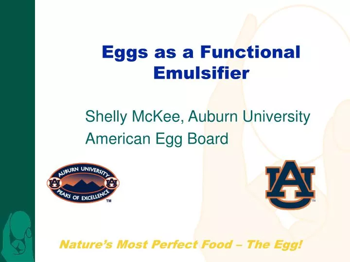 eggs as a functional emulsifier