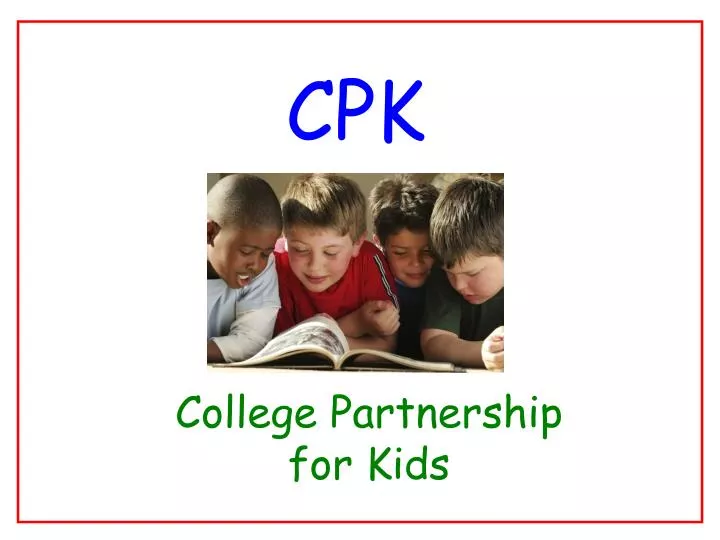 college partnership for kids