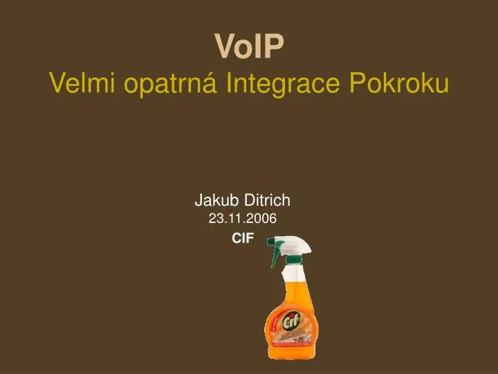 voip velmi opatrn integrace pokroku