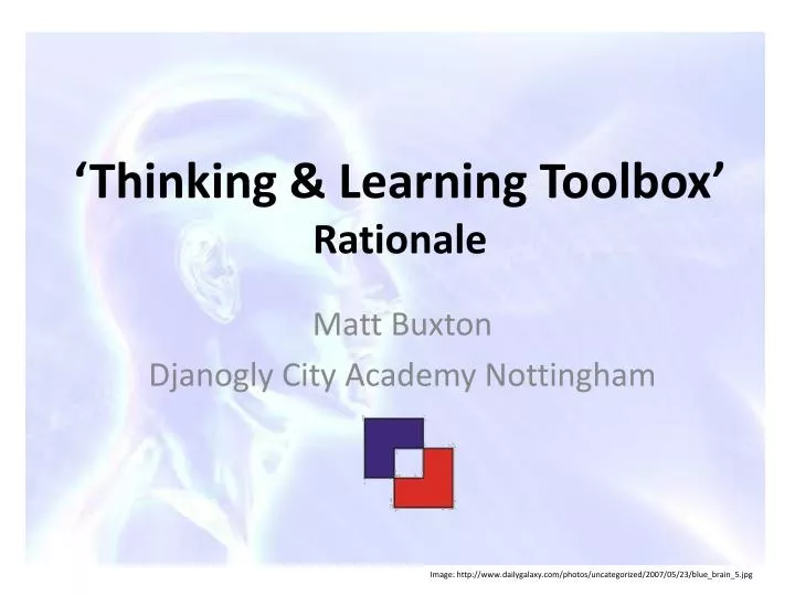thinking learning toolbox rationale