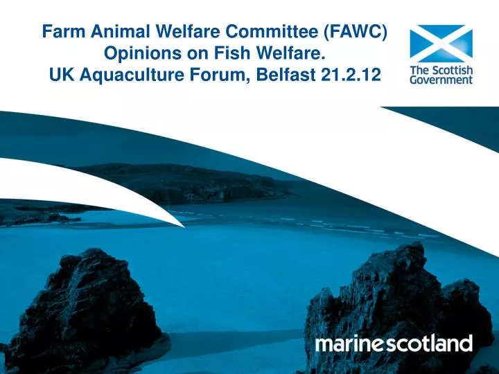 farm animal welfare committee fawc opinions on fish welfare uk aquaculture forum belfast 21 2 12