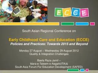 South Asian Regional Conference on Early Childhood Care and Education (ECCE)