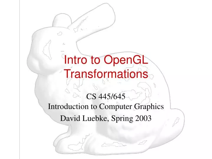 intro to opengl transformations