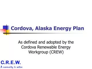 Cordova, Alaska Energy Plan