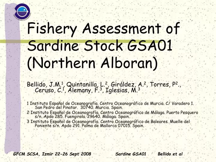 fishery assessment of sardine stock gsa01 northern alboran