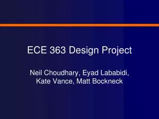 ECE 363 Design Project