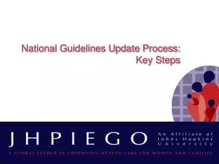 National Guidelines Update Process: Key Steps