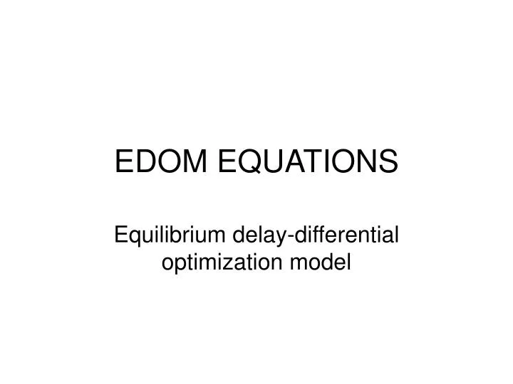 edom equations